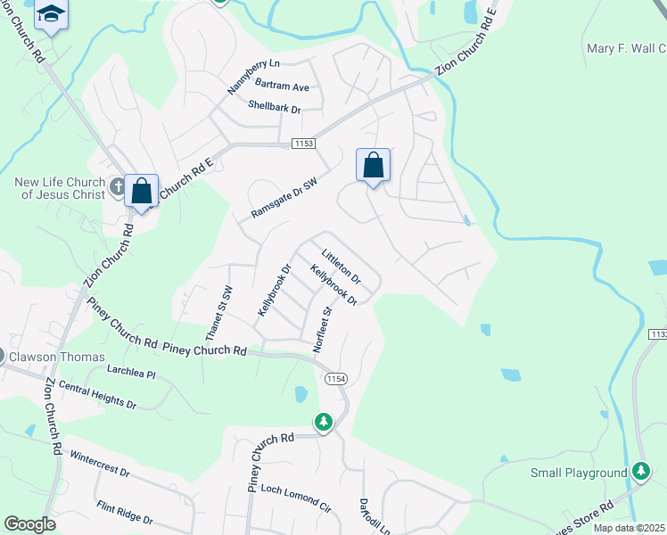 map of restaurants, bars, coffee shops, grocery stores, and more near 846 Littleton Drive in Concord