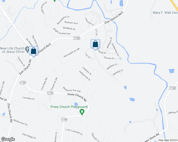 map of restaurants, bars, coffee shops, grocery stores, and more near 911 Littleton Drive in Concord