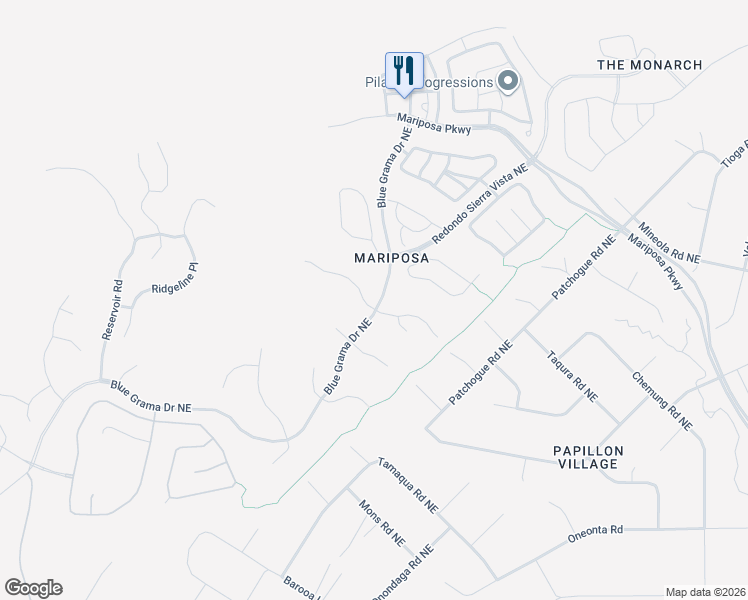map of restaurants, bars, coffee shops, grocery stores, and more near 2425 Desert View Road in Rio Rancho