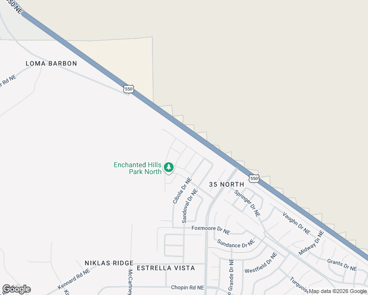 map of restaurants, bars, coffee shops, grocery stores, and more near 5880 Sandoval Drive Northeast in Rio Rancho