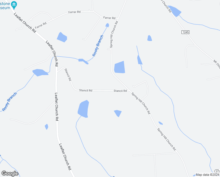 map of restaurants, bars, coffee shops, grocery stores, and more near 170 Stancil Road in Lillington