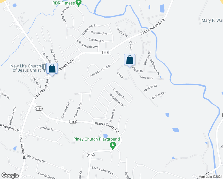 map of restaurants, bars, coffee shops, grocery stores, and more near 818 Littleton Drive in Concord