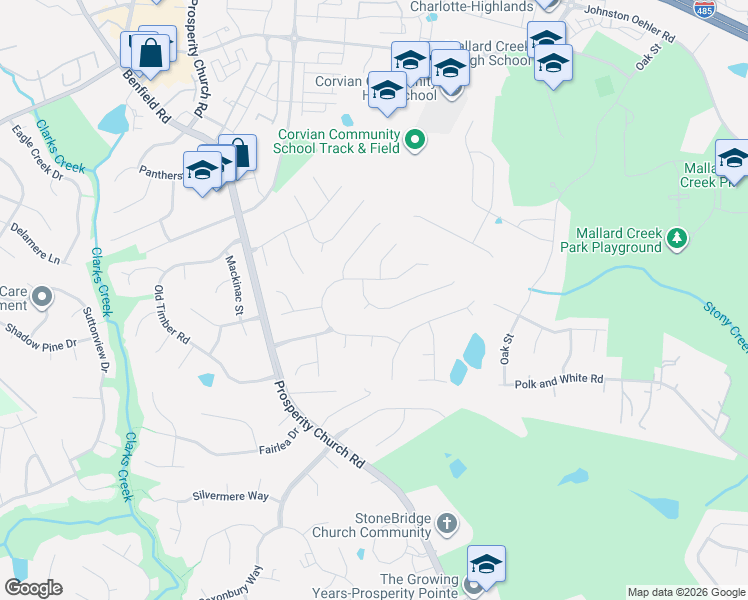 map of restaurants, bars, coffee shops, grocery stores, and more near in Charlotte