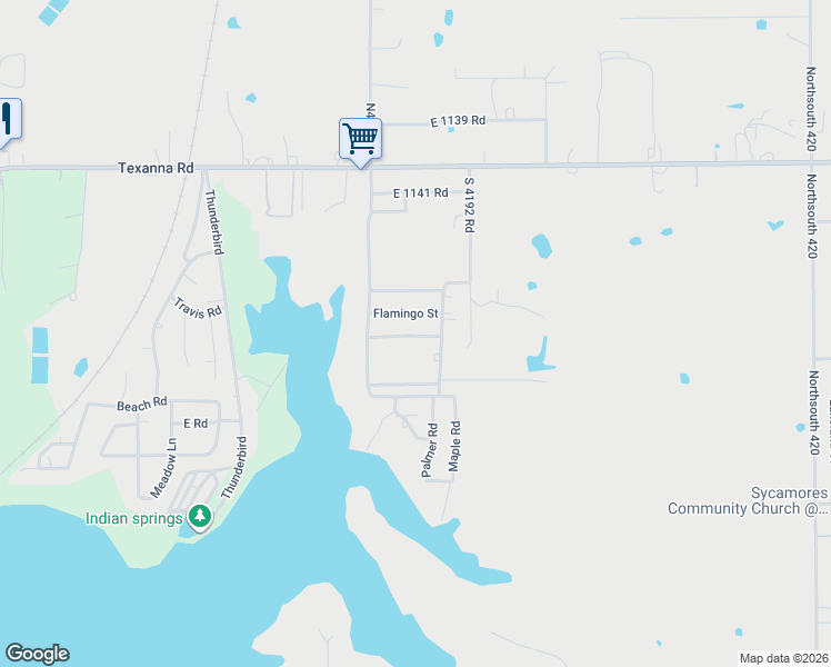 map of restaurants, bars, coffee shops, grocery stores, and more near 155 Whippoorwill Street in Eufaula
