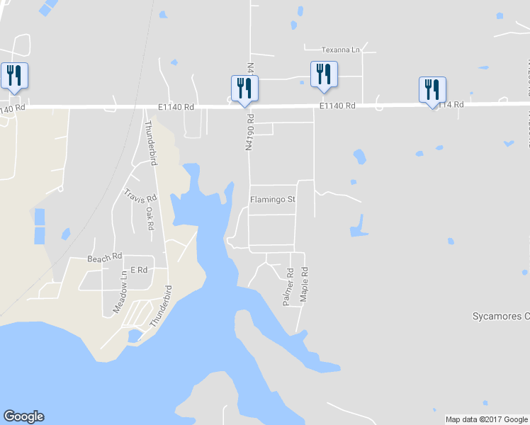 map of restaurants, bars, coffee shops, grocery stores, and more near 155 Whippoorwill Street in Eufaula