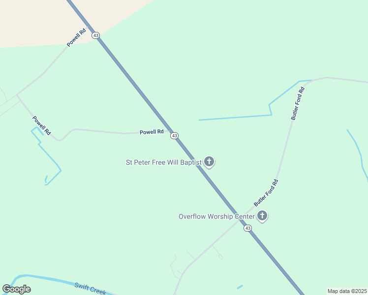 map of restaurants, bars, coffee shops, grocery stores, and more near 2640 Highway 43 in Vanceboro