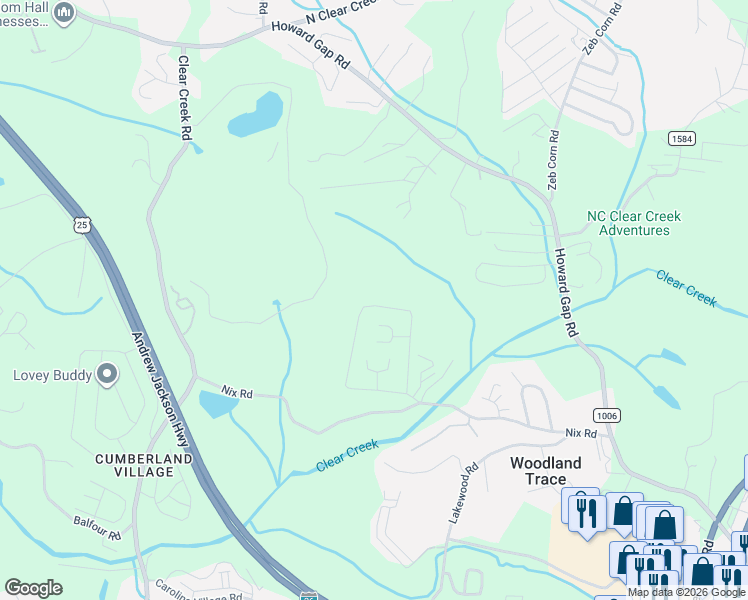 map of restaurants, bars, coffee shops, grocery stores, and more near 233 Greystone Drive in Hendersonville