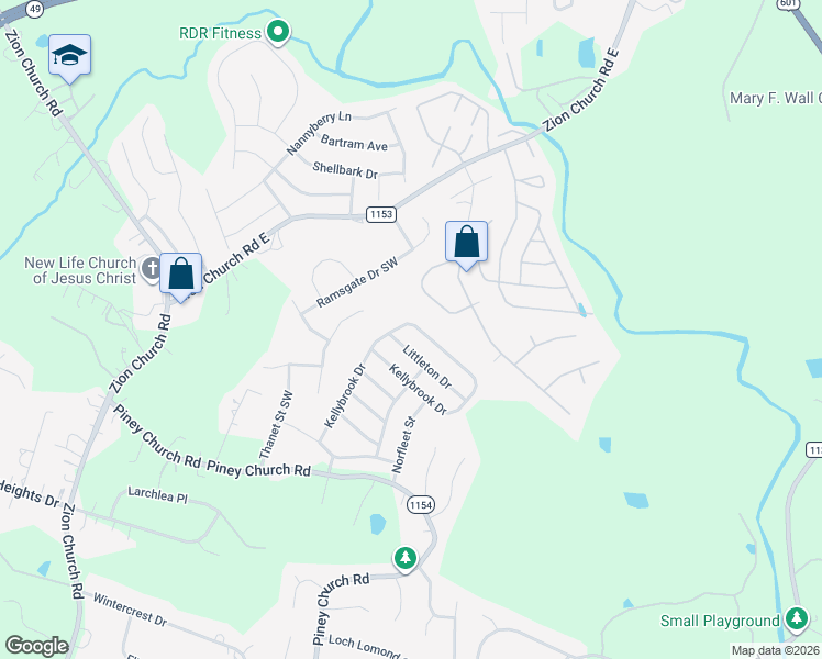 map of restaurants, bars, coffee shops, grocery stores, and more near 4302 Kellybrook Drive in Concord