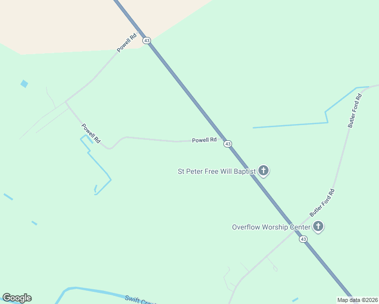 map of restaurants, bars, coffee shops, grocery stores, and more near 110-240 Powell Road in Vanceboro