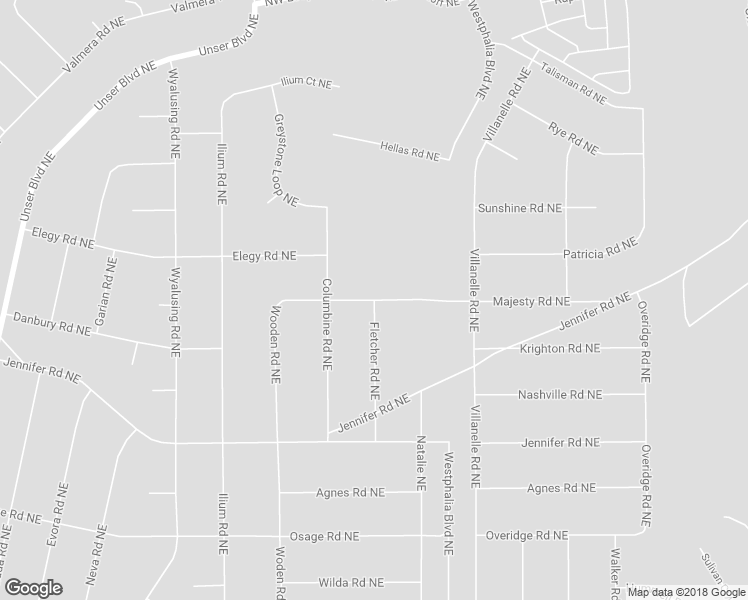 map of restaurants, bars, coffee shops, grocery stores, and more near Fletcher Road Northeast in Rio Rancho