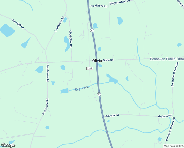 map of restaurants, bars, coffee shops, grocery stores, and more near 340 State Road 1207 in Sanford