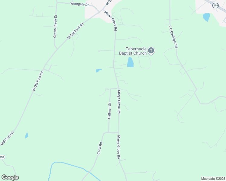 map of restaurants, bars, coffee shops, grocery stores, and more near 109 Barrett Road in Cherryville