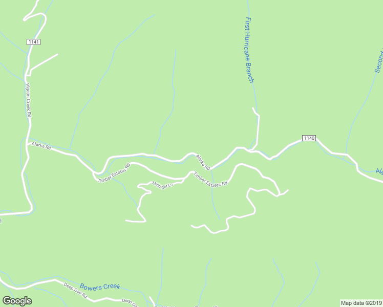 map of restaurants, bars, coffee shops, grocery stores, and more near State Road 1140 in Swain County