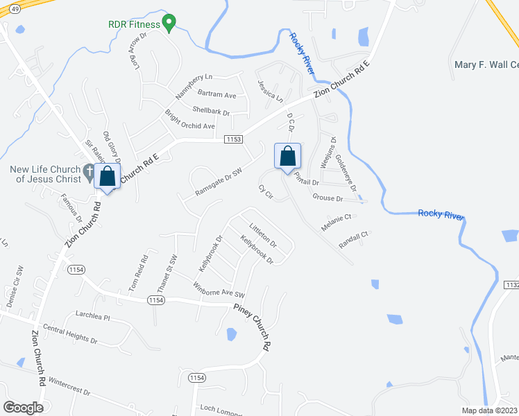 map of restaurants, bars, coffee shops, grocery stores, and more near 4234 Kellybrook Drive in Concord