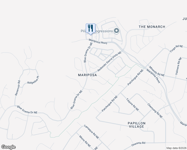 map of restaurants, bars, coffee shops, grocery stores, and more near 2691 Vista Manzano Loop Northeast in Rio Rancho