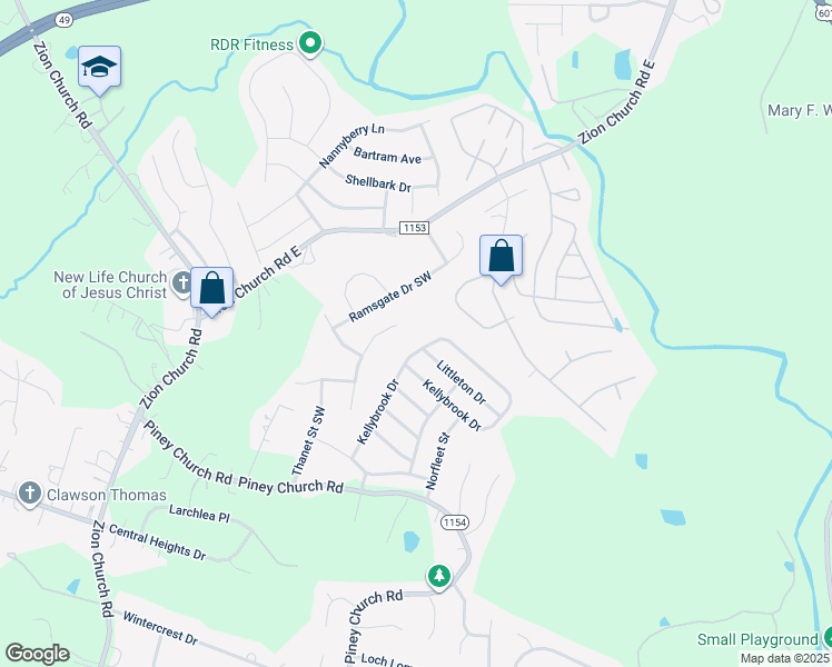 map of restaurants, bars, coffee shops, grocery stores, and more near 4332 Kellybrook Drive in Concord
