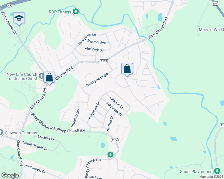 map of restaurants, bars, coffee shops, grocery stores, and more near 4302 Kellybrook Drive in Concord