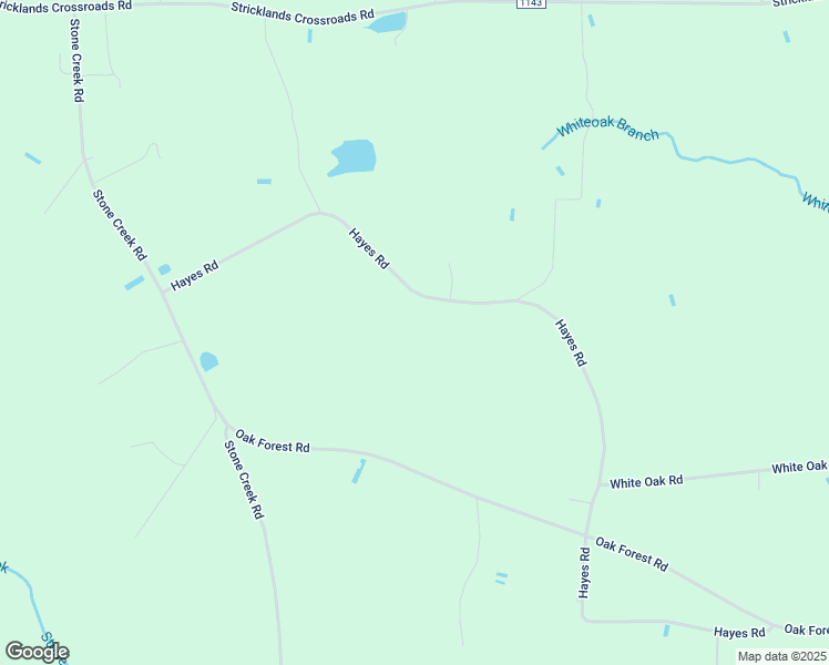 map of restaurants, bars, coffee shops, grocery stores, and more near Hayes Road in Johnston County