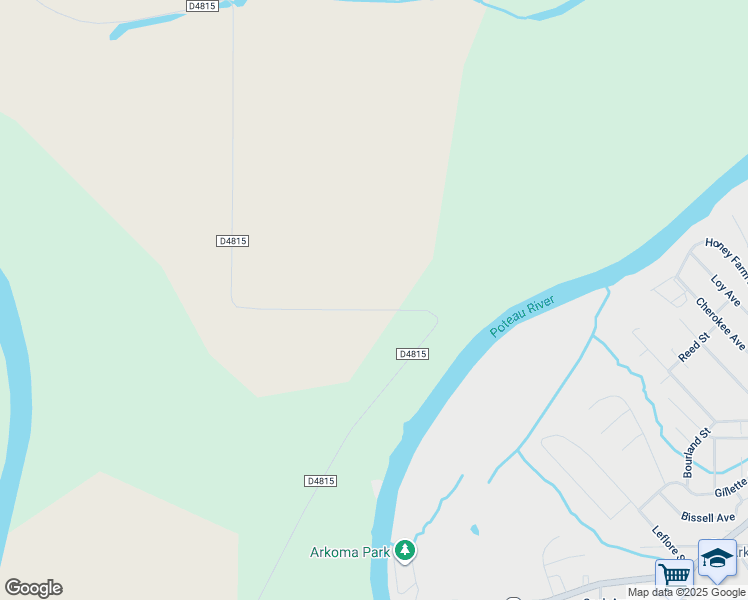 map of restaurants, bars, coffee shops, grocery stores, and more near in Arkoma