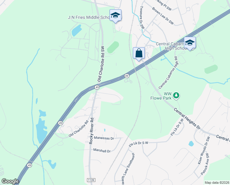 map of restaurants, bars, coffee shops, grocery stores, and more near 1151 Dogwood Park in Concord