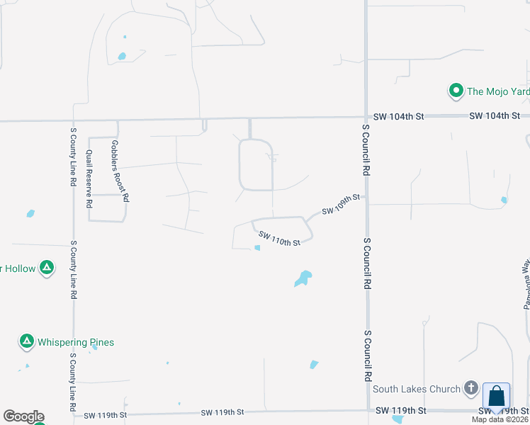 map of restaurants, bars, coffee shops, grocery stores, and more near 8337 Southwest 110th Street in Oklahoma City