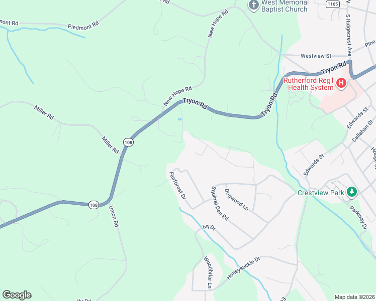 map of restaurants, bars, coffee shops, grocery stores, and more near 323 Fairforest Drive in Rutherfordton