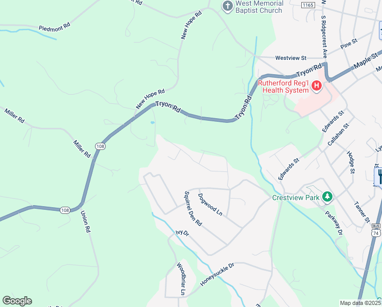 map of restaurants, bars, coffee shops, grocery stores, and more near 214 Anne Street in Rutherfordton