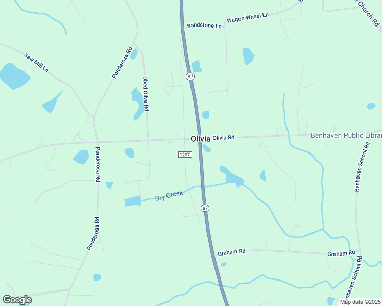 map of restaurants, bars, coffee shops, grocery stores, and more near 340 State Road 1207 in Sanford