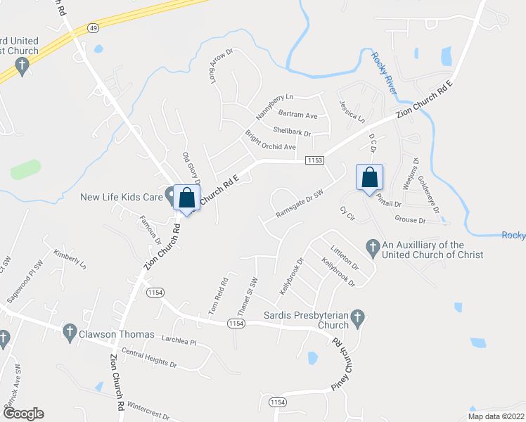 map of restaurants, bars, coffee shops, grocery stores, and more near 4224 Pegwell Avenue in Concord