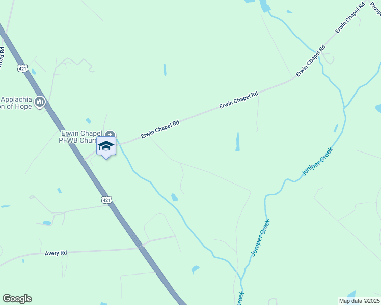map of restaurants, bars, coffee shops, grocery stores, and more near 1042 Monroe Lane in Dunn