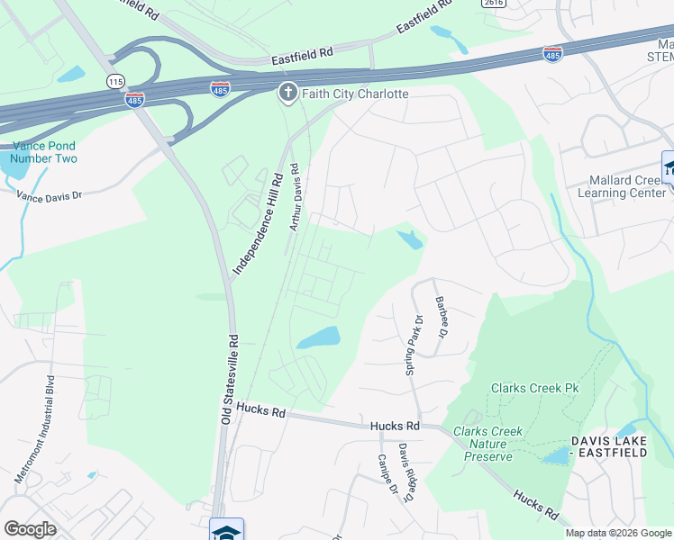 map of restaurants, bars, coffee shops, grocery stores, and more near in Charlotte