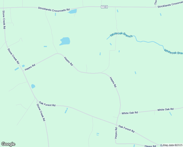 map of restaurants, bars, coffee shops, grocery stores, and more near Hayes Road in Johnston County