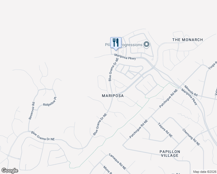 map of restaurants, bars, coffee shops, grocery stores, and more near 6072 Redondo Sierra Vista Northeast in Rio Rancho