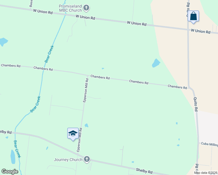 map of restaurants, bars, coffee shops, grocery stores, and more near 8552 Epperson Mill Road in Millington