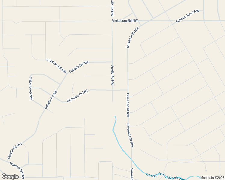 map of restaurants, bars, coffee shops, grocery stores, and more near Olympus Drive Northwest in Rio Rancho