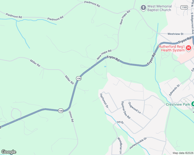 map of restaurants, bars, coffee shops, grocery stores, and more near 154 Brass Court in Rutherfordton