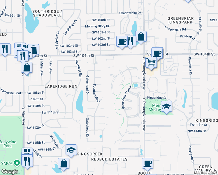 map of restaurants, bars, coffee shops, grocery stores, and more near 2337 Tuttington in Oklahoma City
