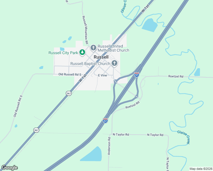 map of restaurants, bars, coffee shops, grocery stores, and more near 304 East Third Extended in Bald Knob