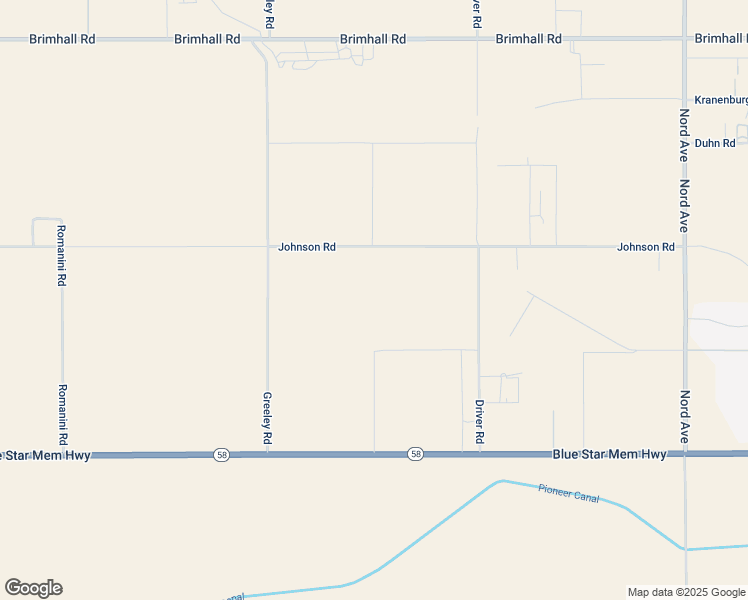 map of restaurants, bars, coffee shops, grocery stores, and more near 345 Driver Road in Bakersfield