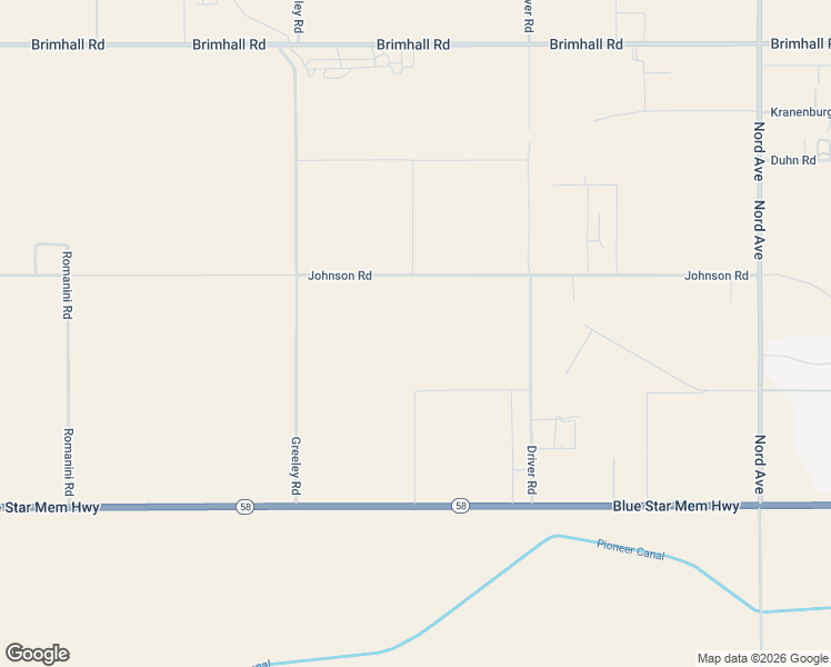 map of restaurants, bars, coffee shops, grocery stores, and more near 345 Driver Road in Bakersfield