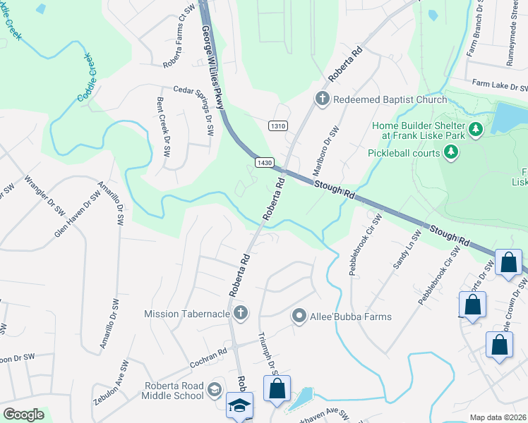 map of restaurants, bars, coffee shops, grocery stores, and more near 51 Tala Drive Southwest in Concord