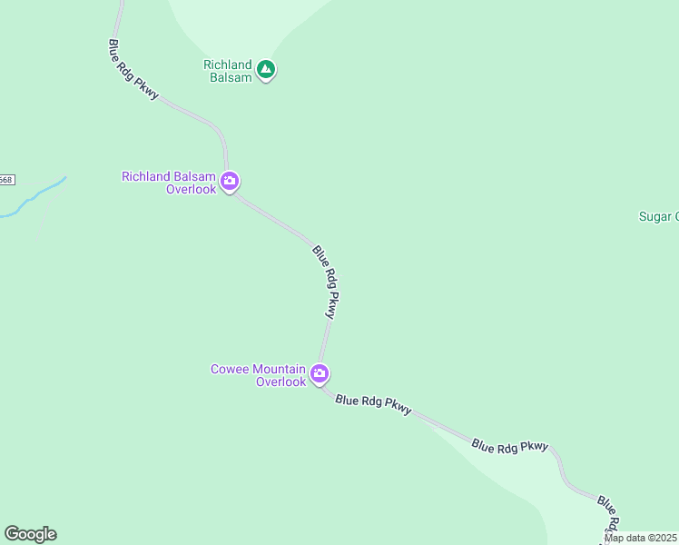 map of restaurants, bars, coffee shops, grocery stores, and more near Blue Ridge Parkway in Waynesville