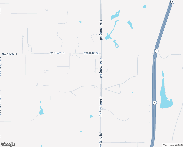 map of restaurants, bars, coffee shops, grocery stores, and more near 10717 Crystal Creek Drive in Mustang