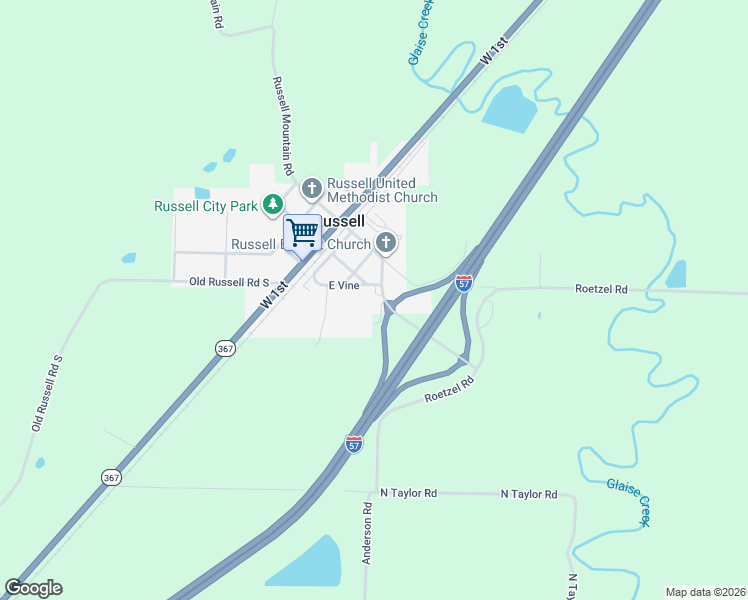 map of restaurants, bars, coffee shops, grocery stores, and more near 304 East Third Extended in Bald Knob