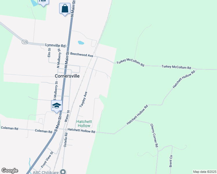 map of restaurants, bars, coffee shops, grocery stores, and more near 139 April Lane in Cornersville