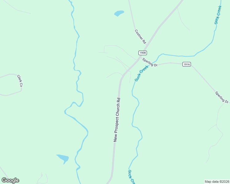 map of restaurants, bars, coffee shops, grocery stores, and more near 2125 New Prospect Church Road in Shelby