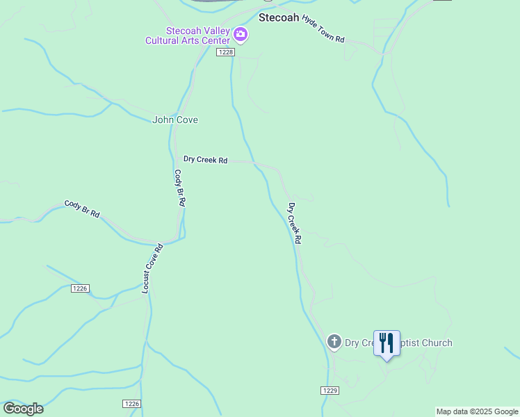 map of restaurants, bars, coffee shops, grocery stores, and more near 486 Dry Creek Road in Robbinsville