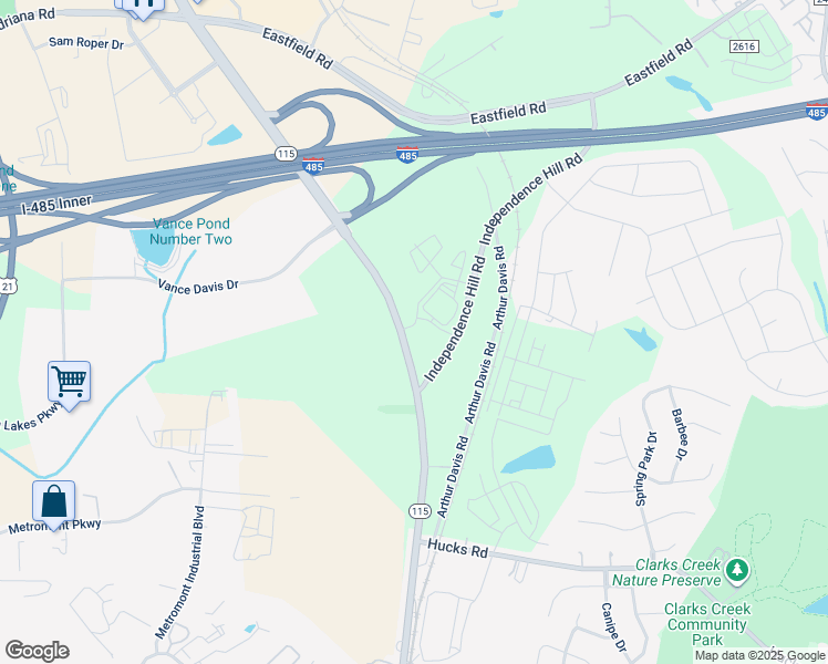 map of restaurants, bars, coffee shops, grocery stores, and more near 10216 Old Statesville Road in Charlotte