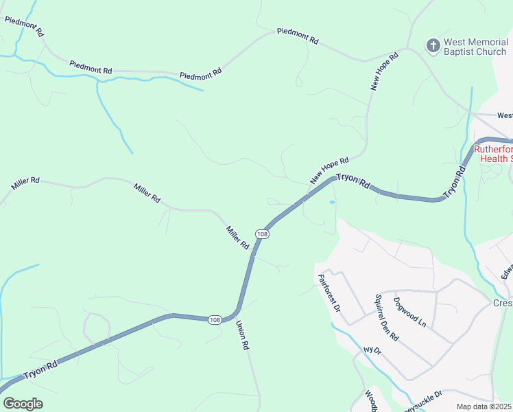 map of restaurants, bars, coffee shops, grocery stores, and more near 131 Chestnut Lane in Rutherfordton