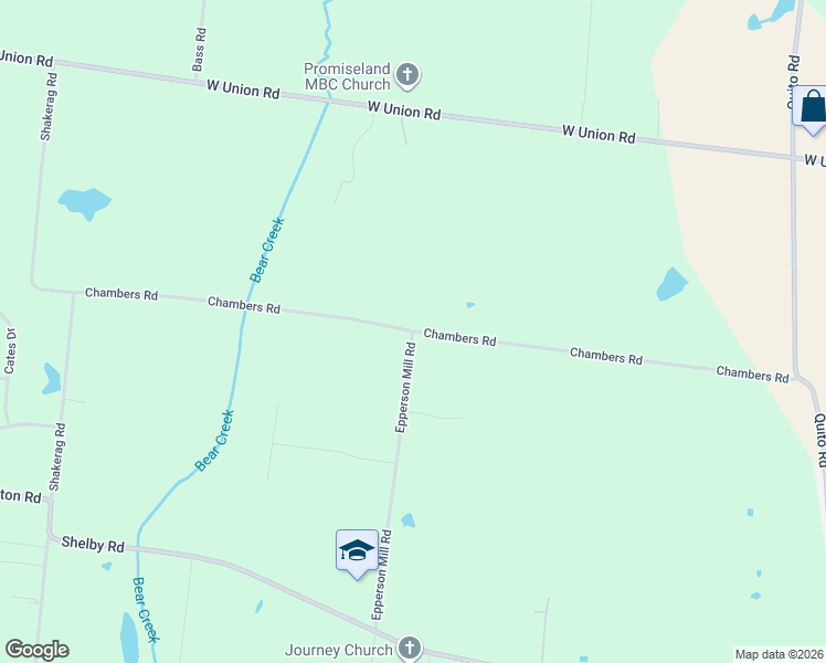 map of restaurants, bars, coffee shops, grocery stores, and more near 3743 Chambers Road in Millington